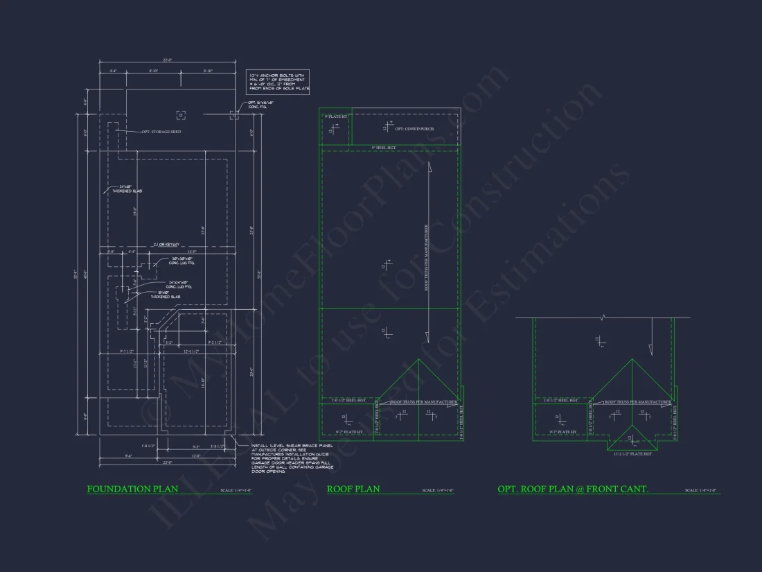 Modern Craftsman house Plan with CAD Floor Plans and Designs