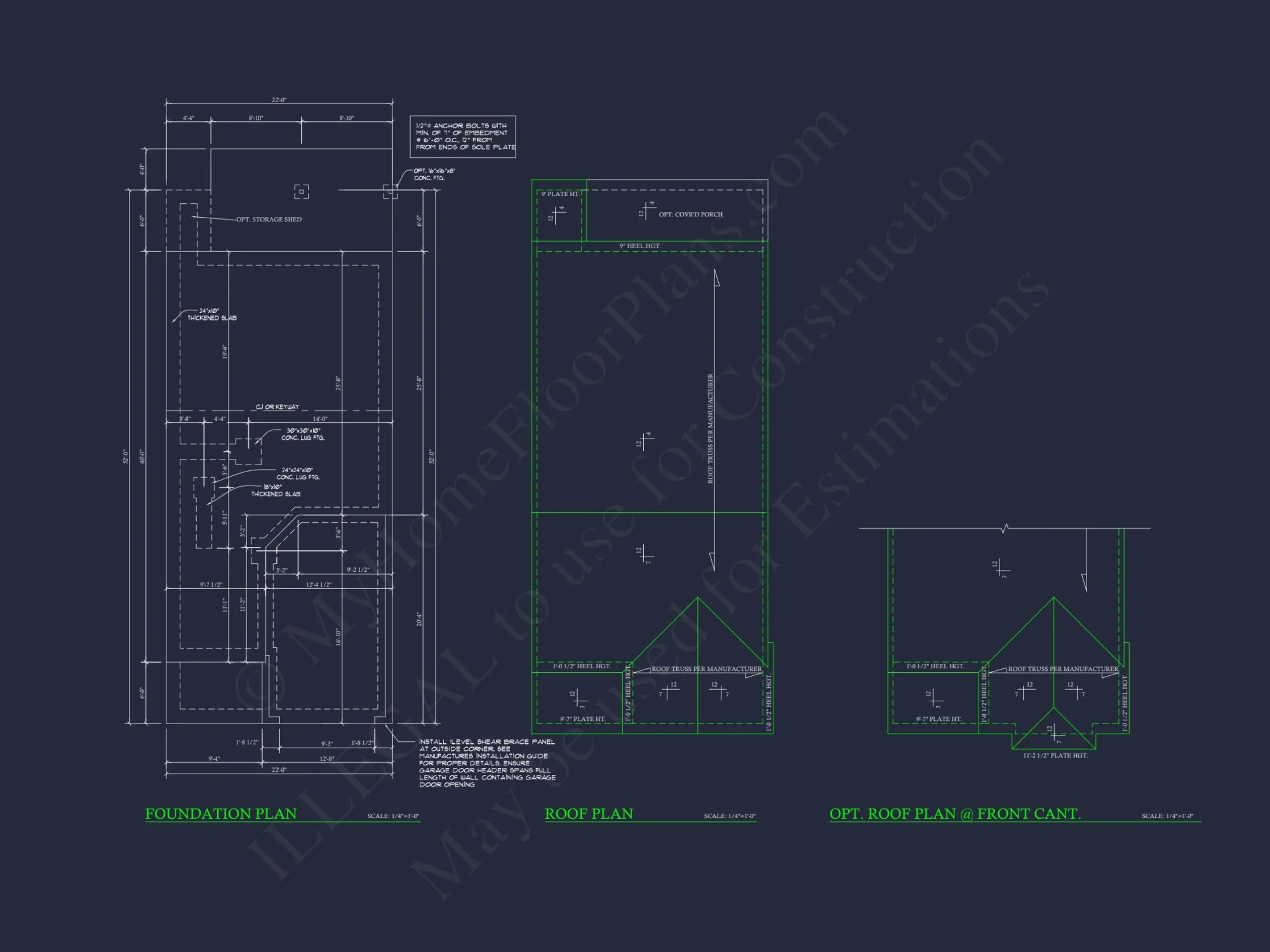 Modern Craftsman house Plan with CAD Floor Plans and Designs