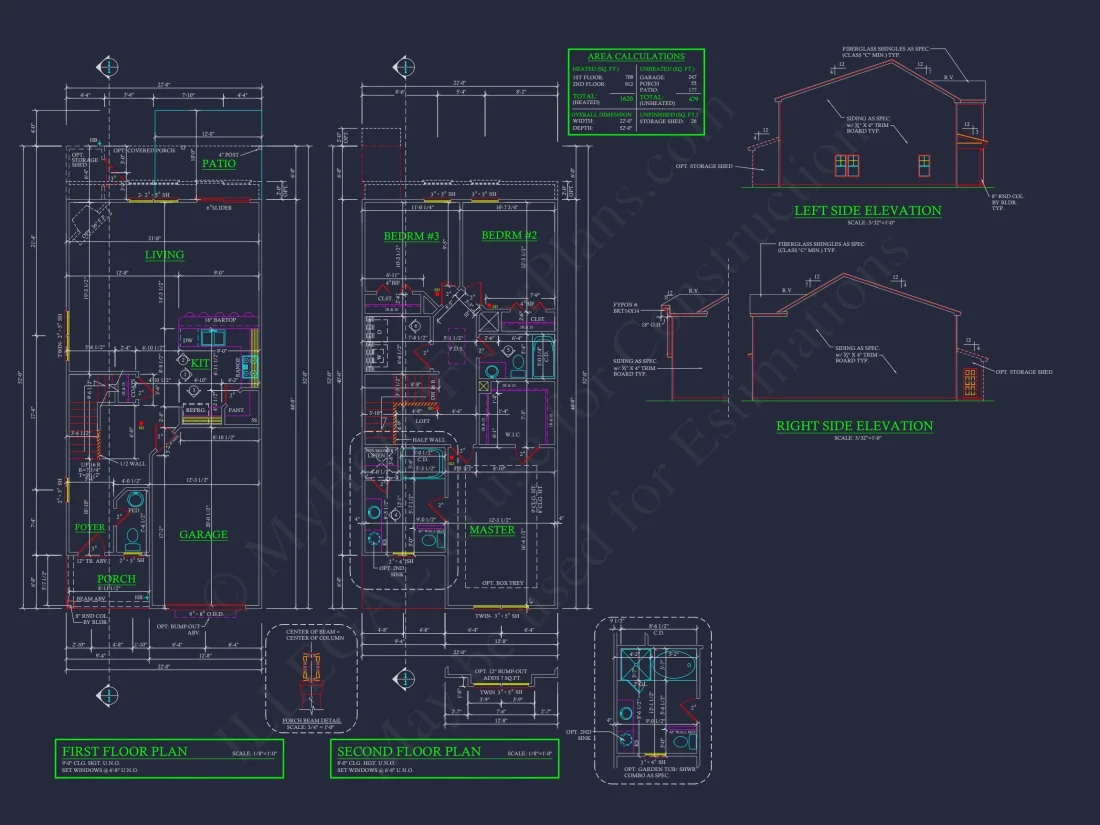 Modern Craftsman house Plan with CAD Floor Plans and Designs