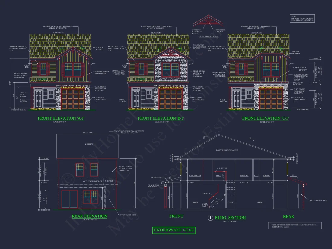 Modern Craftsman house Plan with CAD Floor Plans and Designs