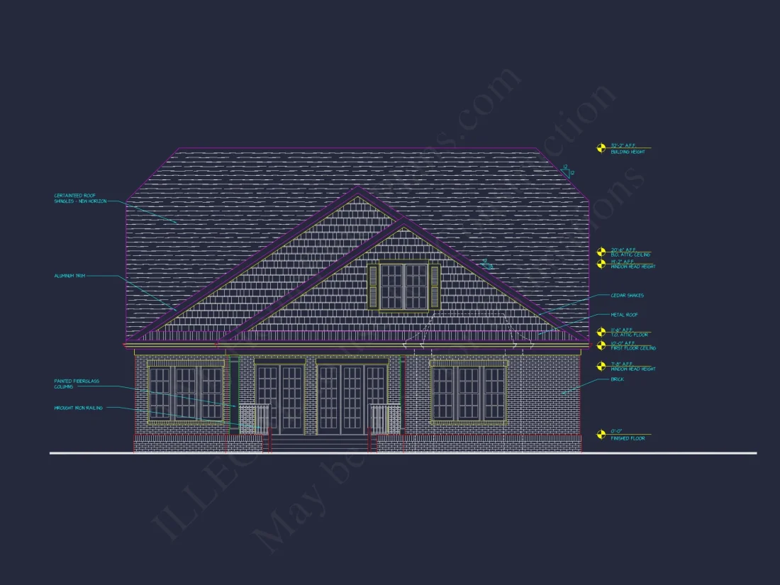 Craftsman house Plan with 2 Story Layout and CAD Designs