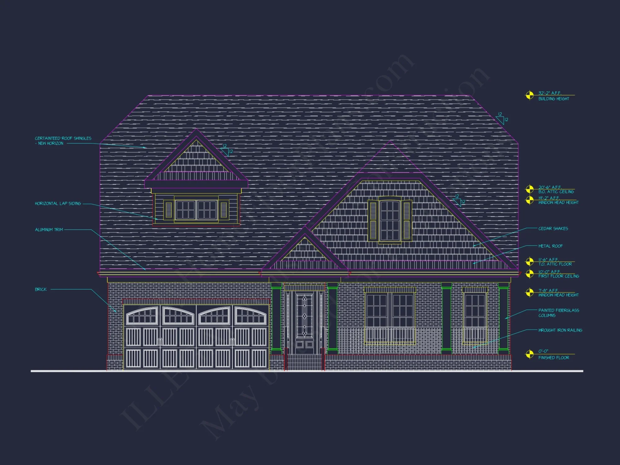 Craftsman house Plan with 2 Story Layout and CAD Designs