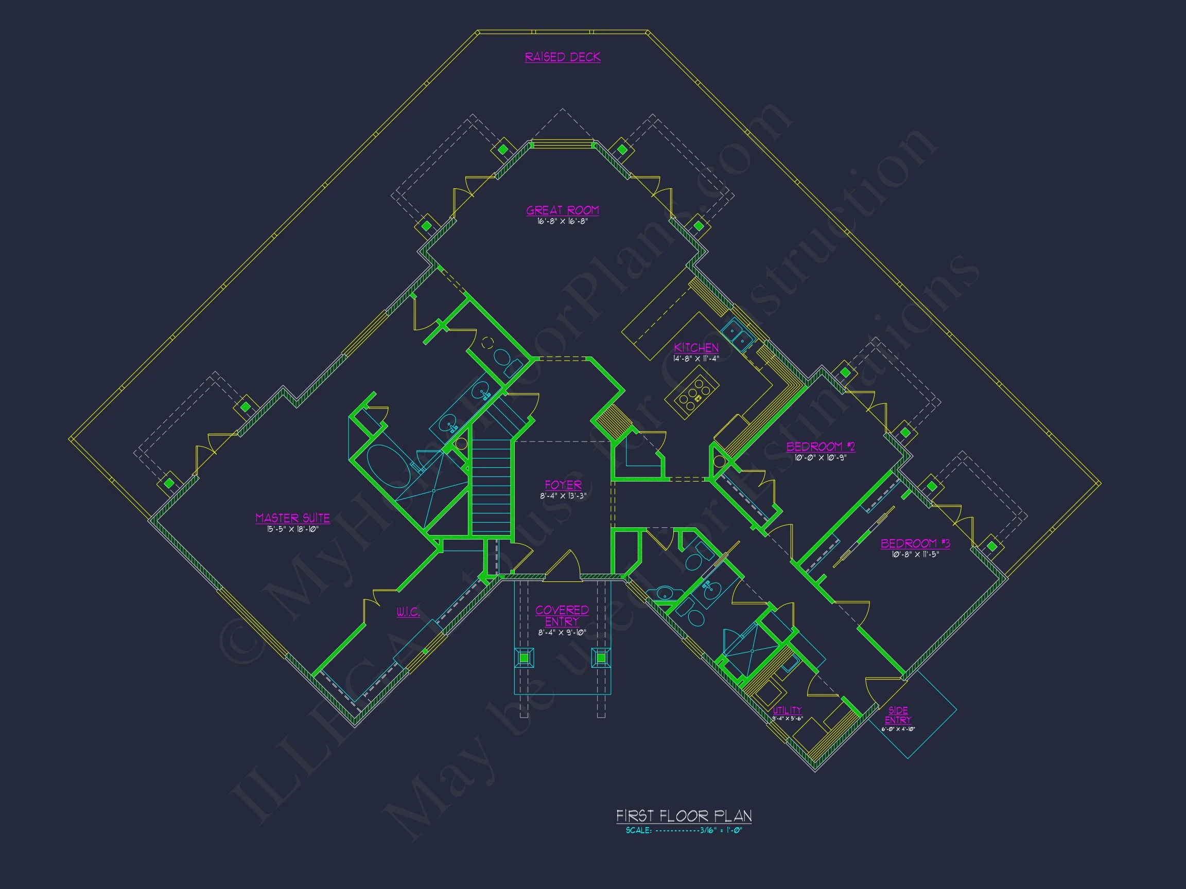 9-1138 HOUSE PLAN -Traditional Ranch Home Plan - 3-Bed, 2-Bath, 2,150 SF 3 Elegant Craftsman house Plan with Vaulted Ceilings and Open Floor Design