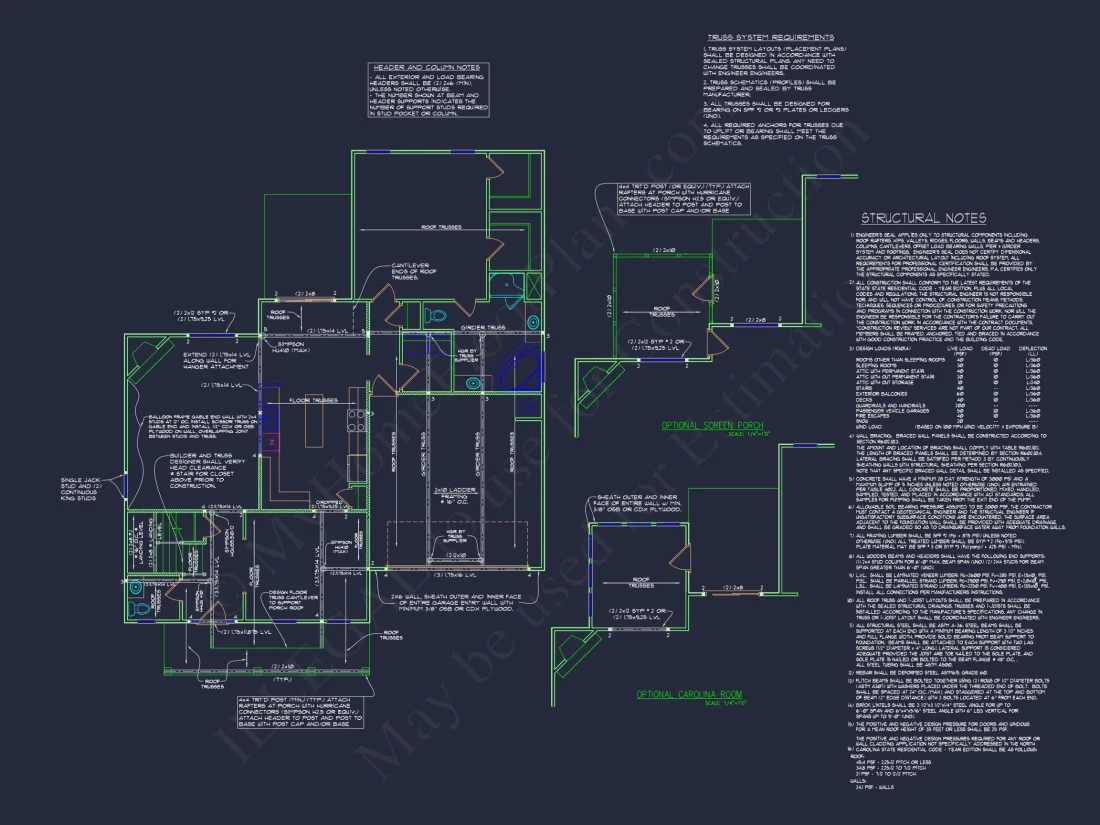 Modern house Plan with 2-Story Blueprint & CAD Designs