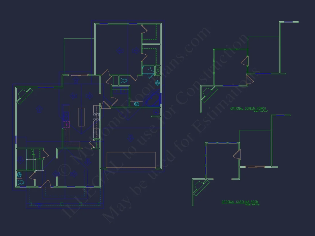Modern house Plan with 2-Story Blueprint & CAD Designs