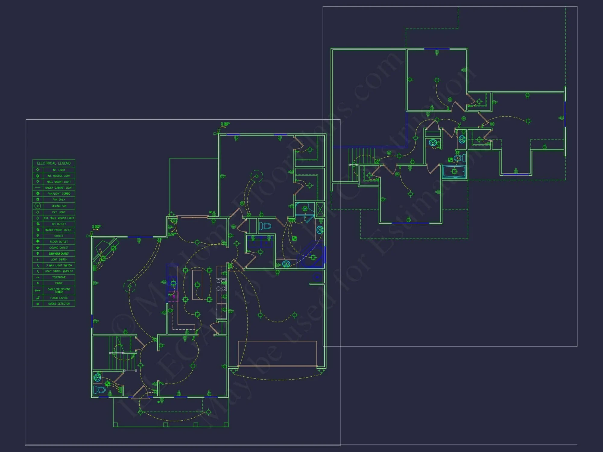 Modern house Plan with 2-Story Blueprint & CAD Designs