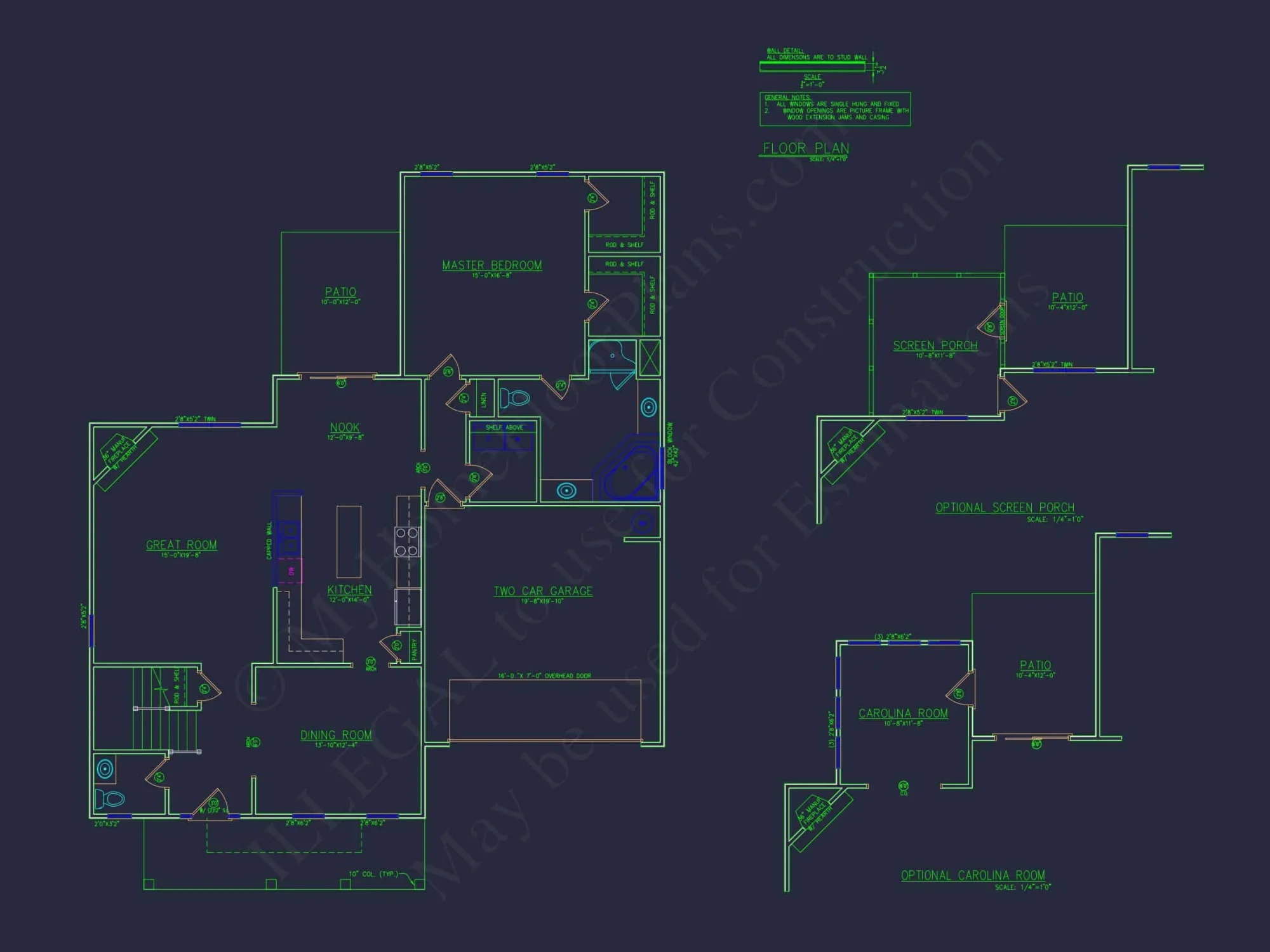 Modern house Plan with 2-Story Blueprint & CAD Designs