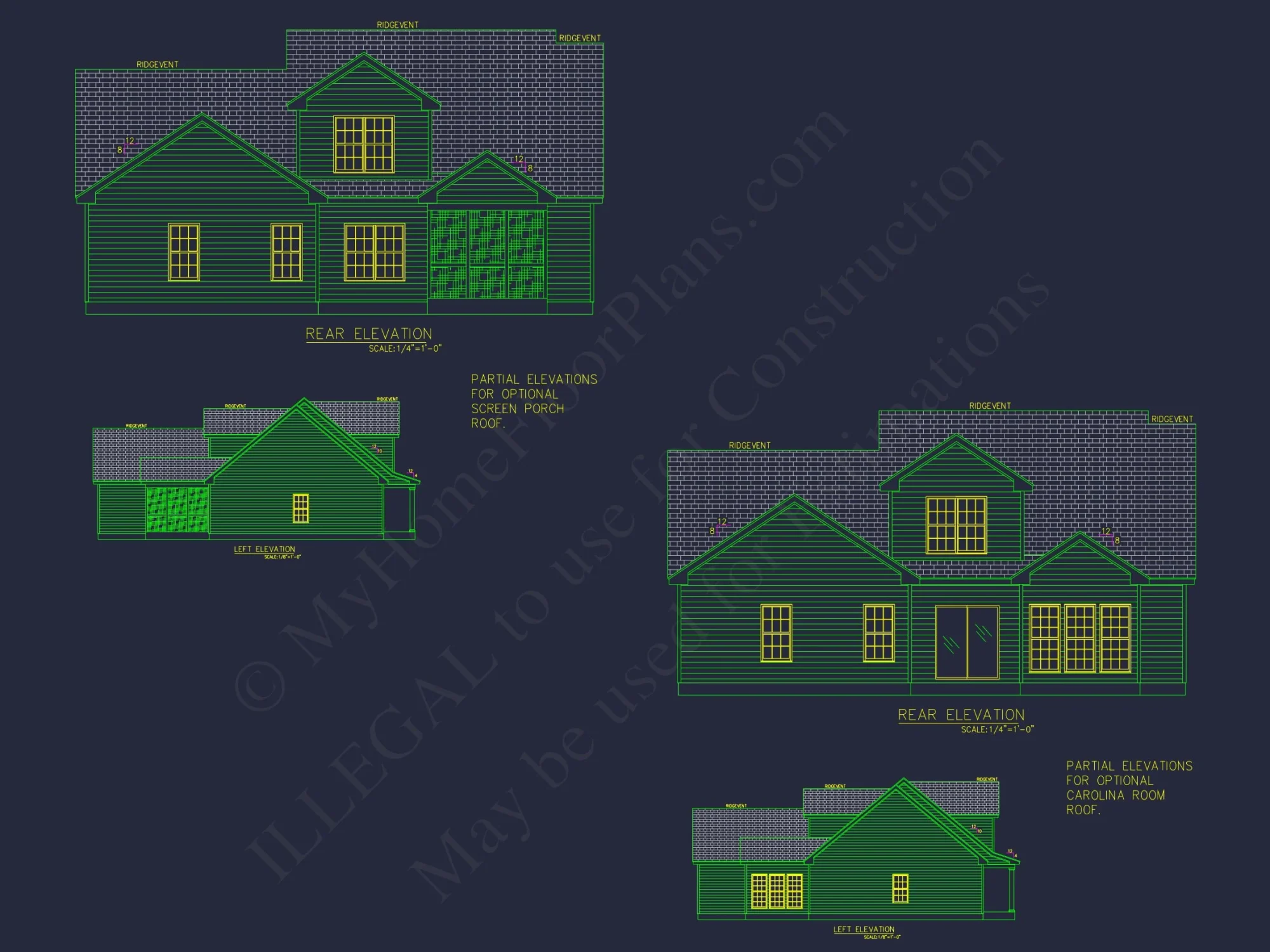 Modern house Plan with 2-Story Blueprint & CAD Designs