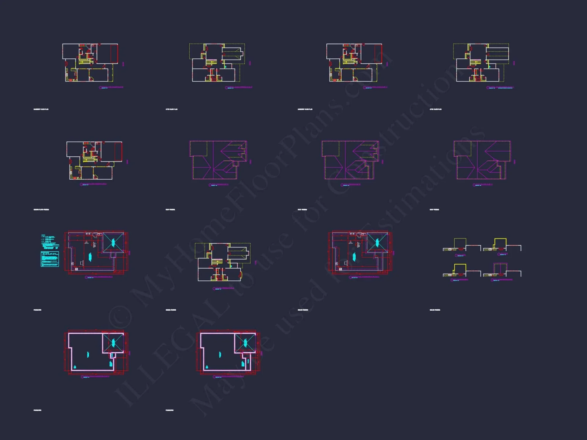 Traditional house Plan with 4 Beds, 2.5 Baths, and CAD Designs