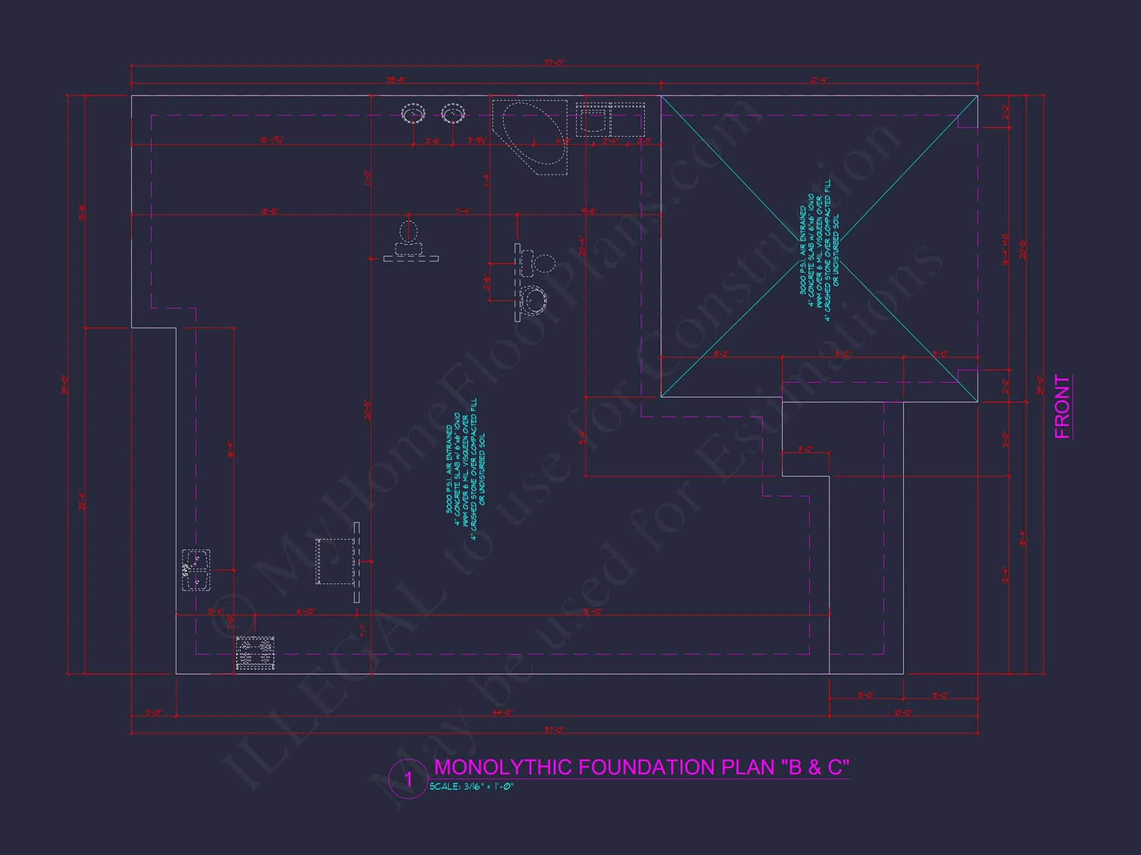 Traditional house Plan with 4 Beds, 2.5 Baths, and CAD Designs
