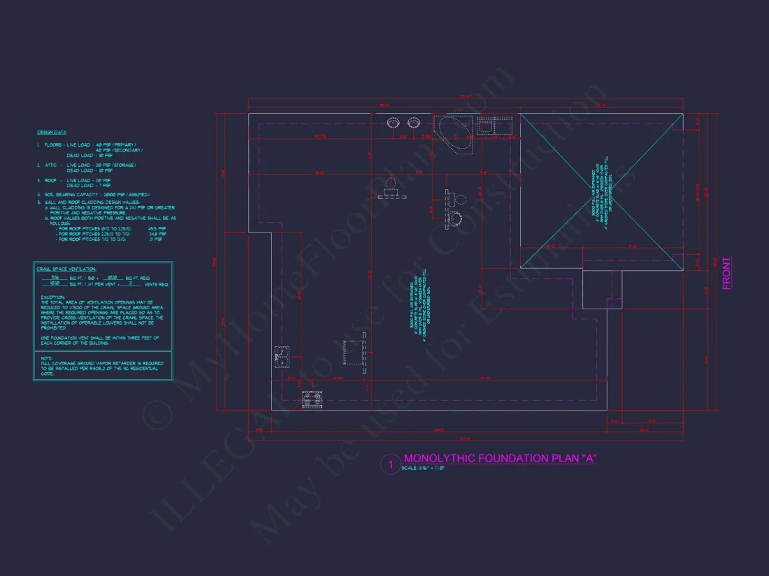 Traditional house Plan with 4 Beds, 2.5 Baths, and CAD Designs