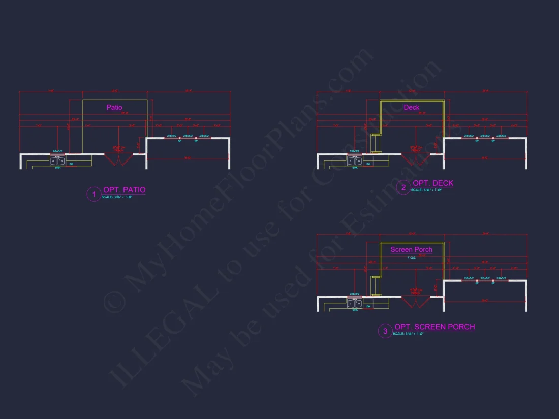 Traditional house Plan with 4 Beds, 2.5 Baths, and CAD Designs
