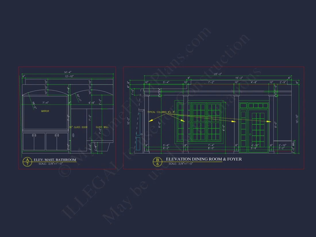 house Floor Plan Blueprint Designs: Classic 4-Bedroom Layout