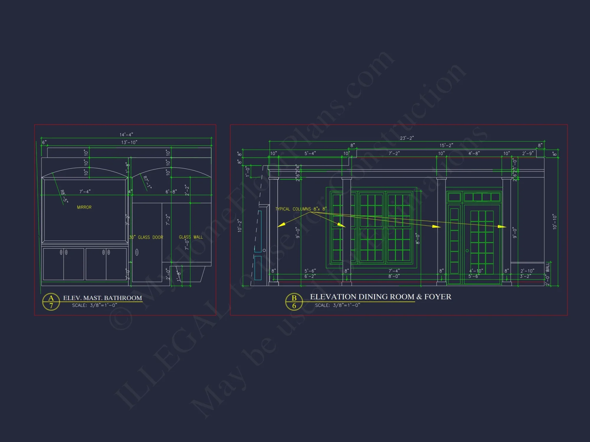 house Floor Plan Blueprint Designs: Classic 4-Bedroom Layout