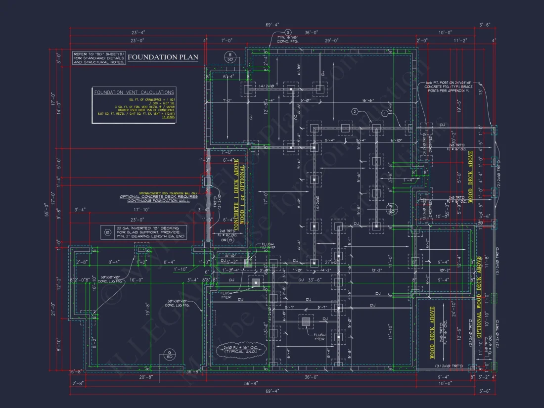 house Floor Plan Blueprint Designs: Classic 4-Bedroom Layout