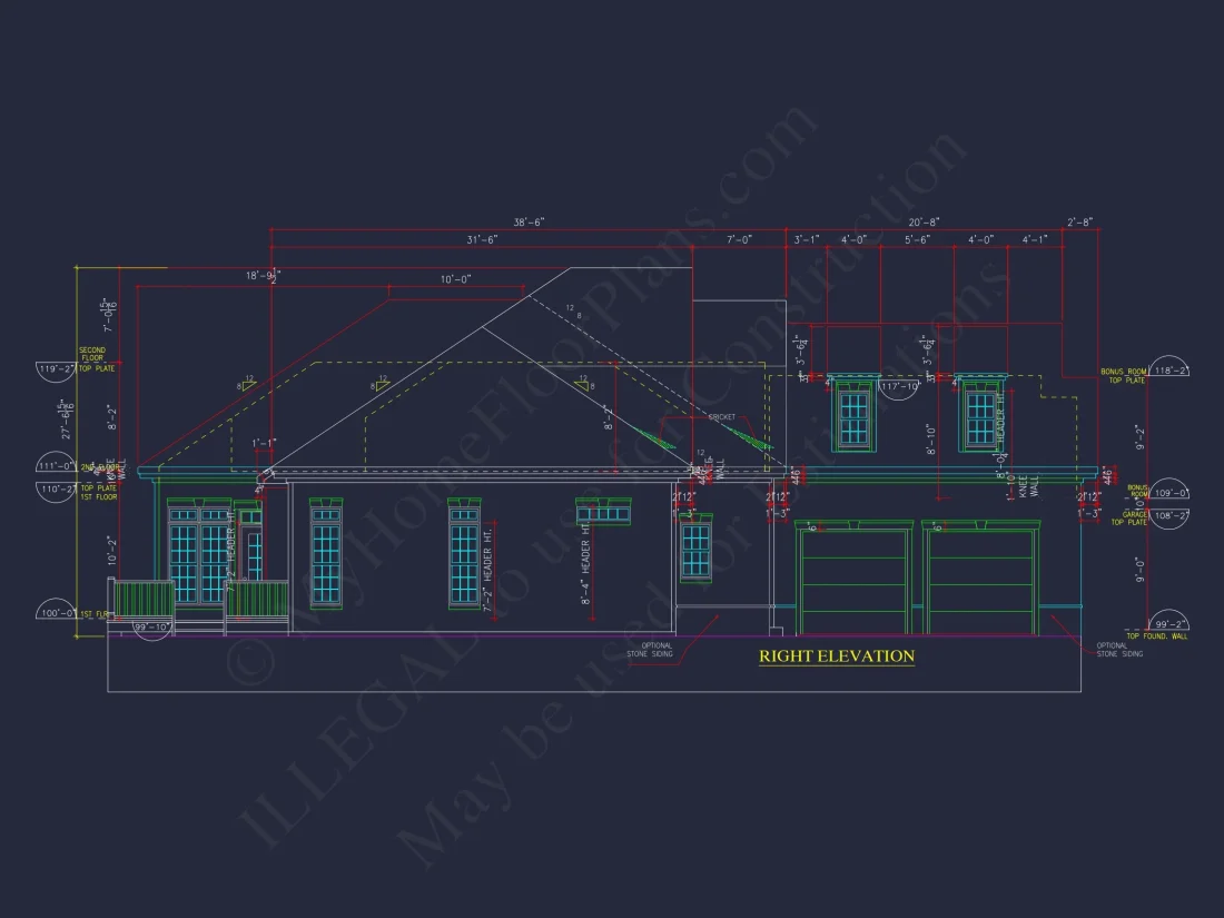house Floor Plan Blueprint Designs: Classic 4-Bedroom Layout