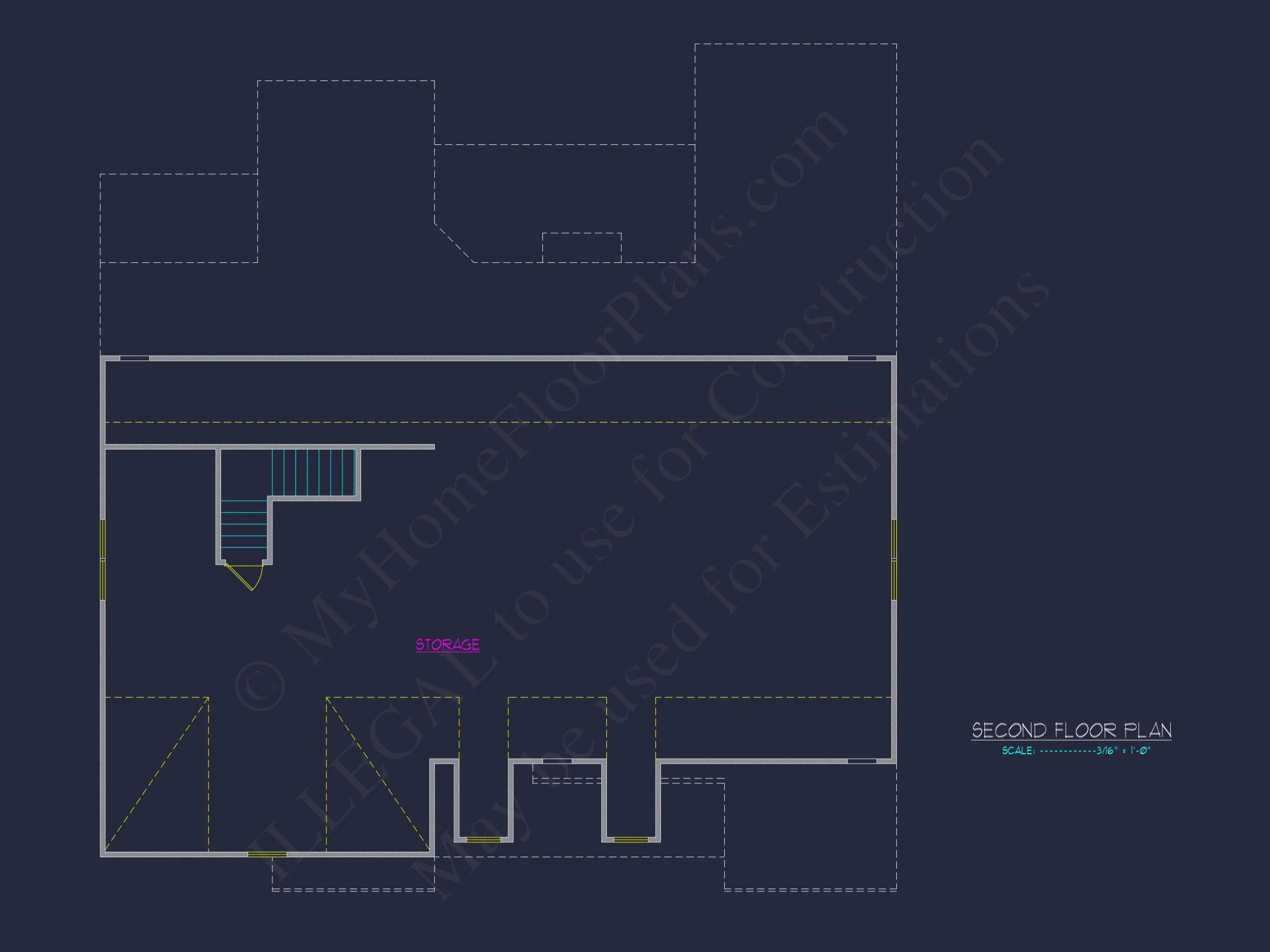 8-1969 HOUSE PLAN -Modern Farmhouse Home Plan - 3-Bed, 2-Bath, 2,050 SF 6 Modern Craftsman house Plan: CAD Floor Plan with 3 Bedrooms