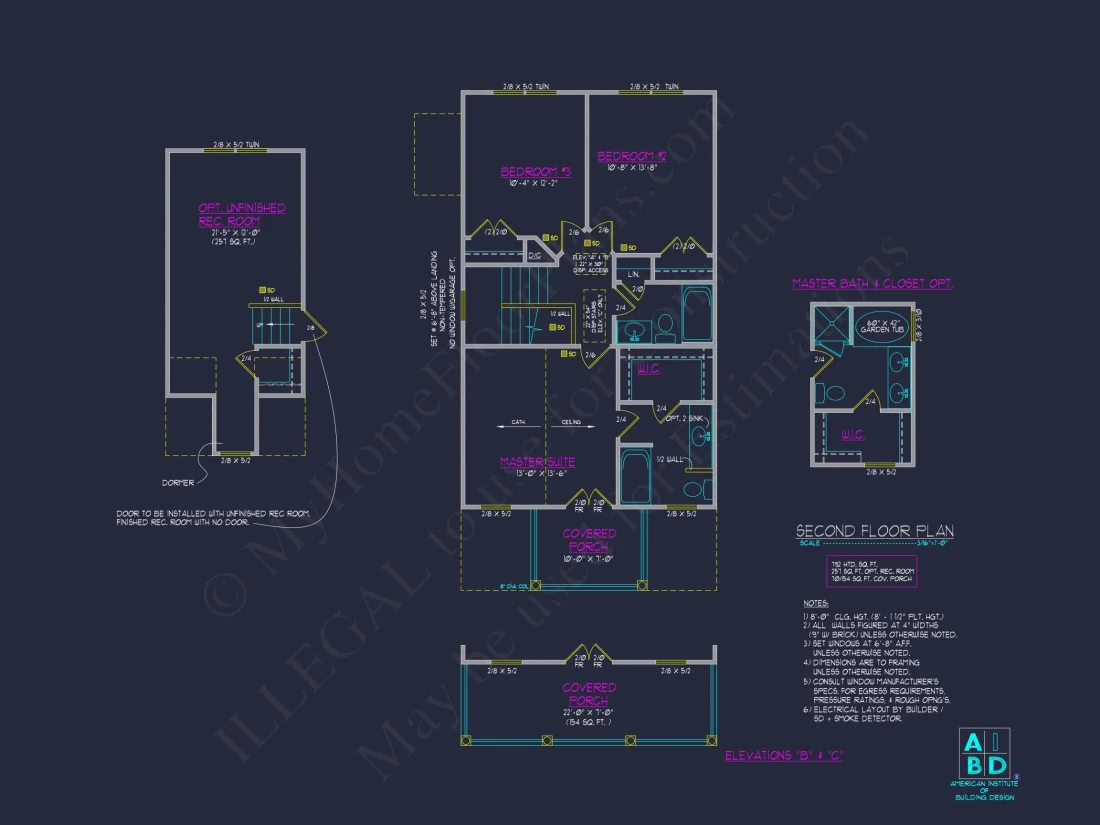Elegant 2-Story house Plan with 3 Bedrooms and CAD Designs