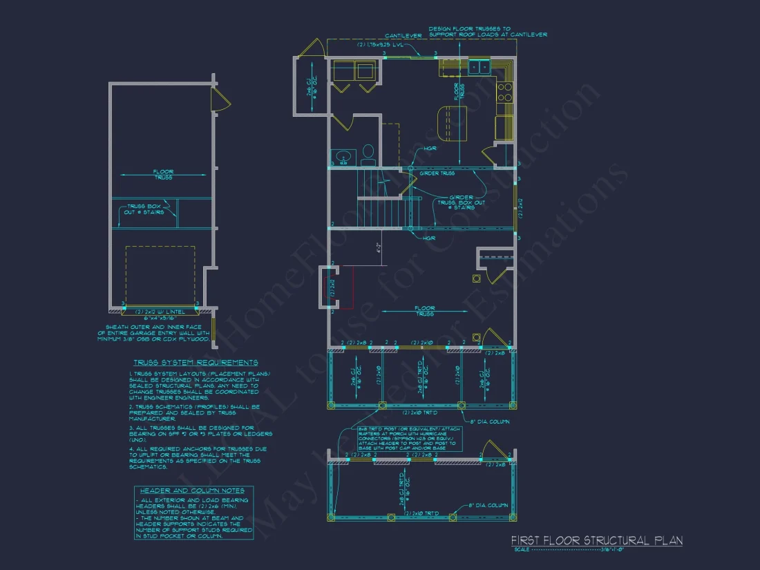 Elegant 2-Story house Plan with 3 Bedrooms and CAD Designs