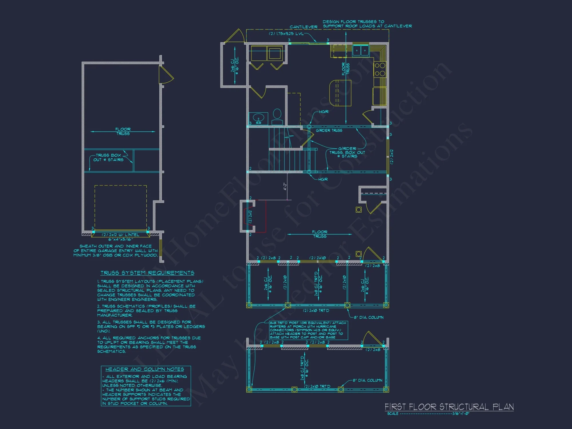 Elegant 2-Story house Plan with 3 Bedrooms and CAD Designs