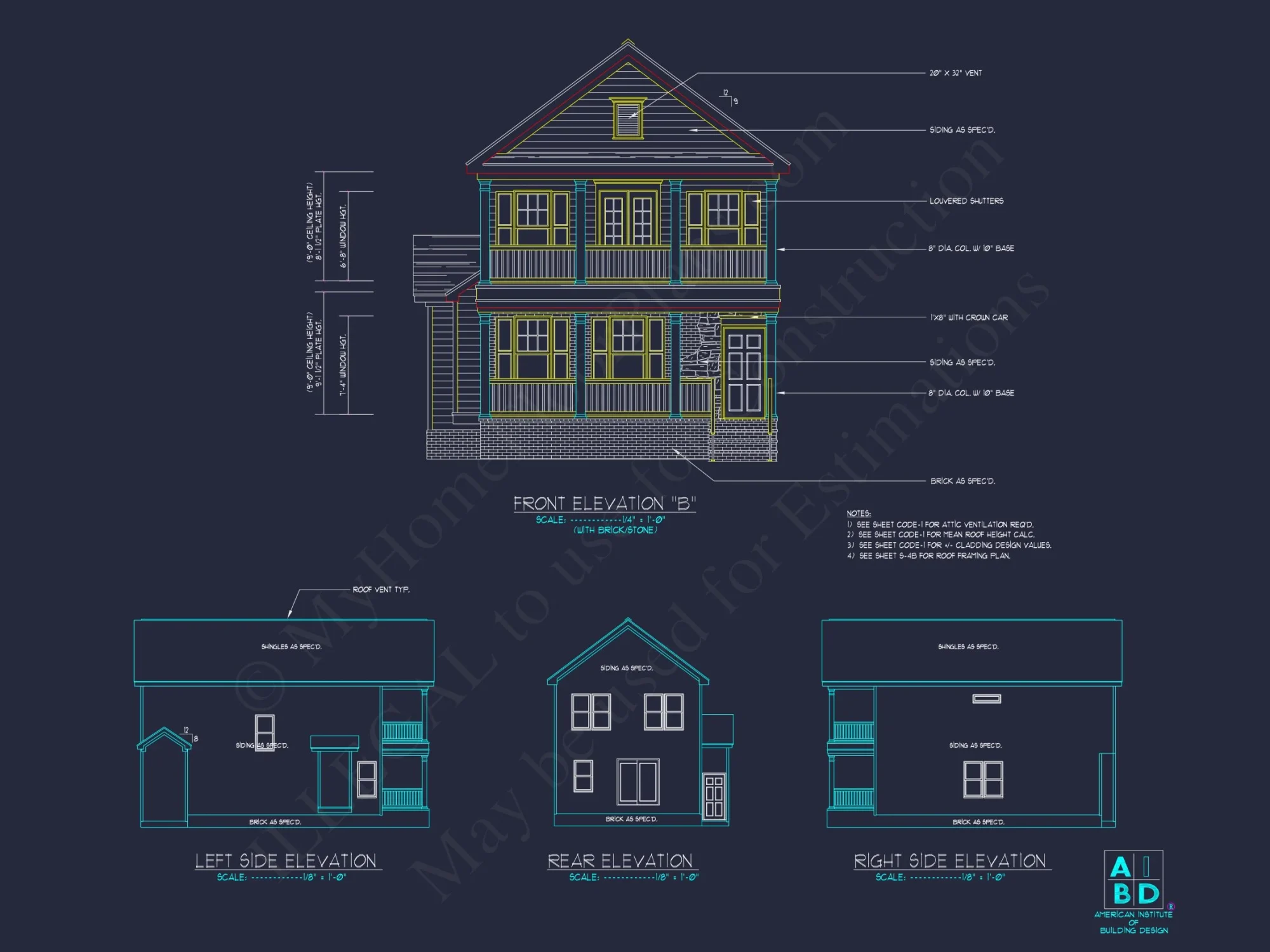 Elegant 2-Story house Plan with 3 Bedrooms and CAD Designs