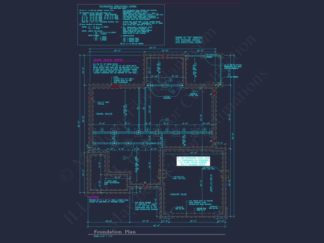 Modern Suburban house Plan: 4 Bedrooms, 2.5 Baths, CAD Designs