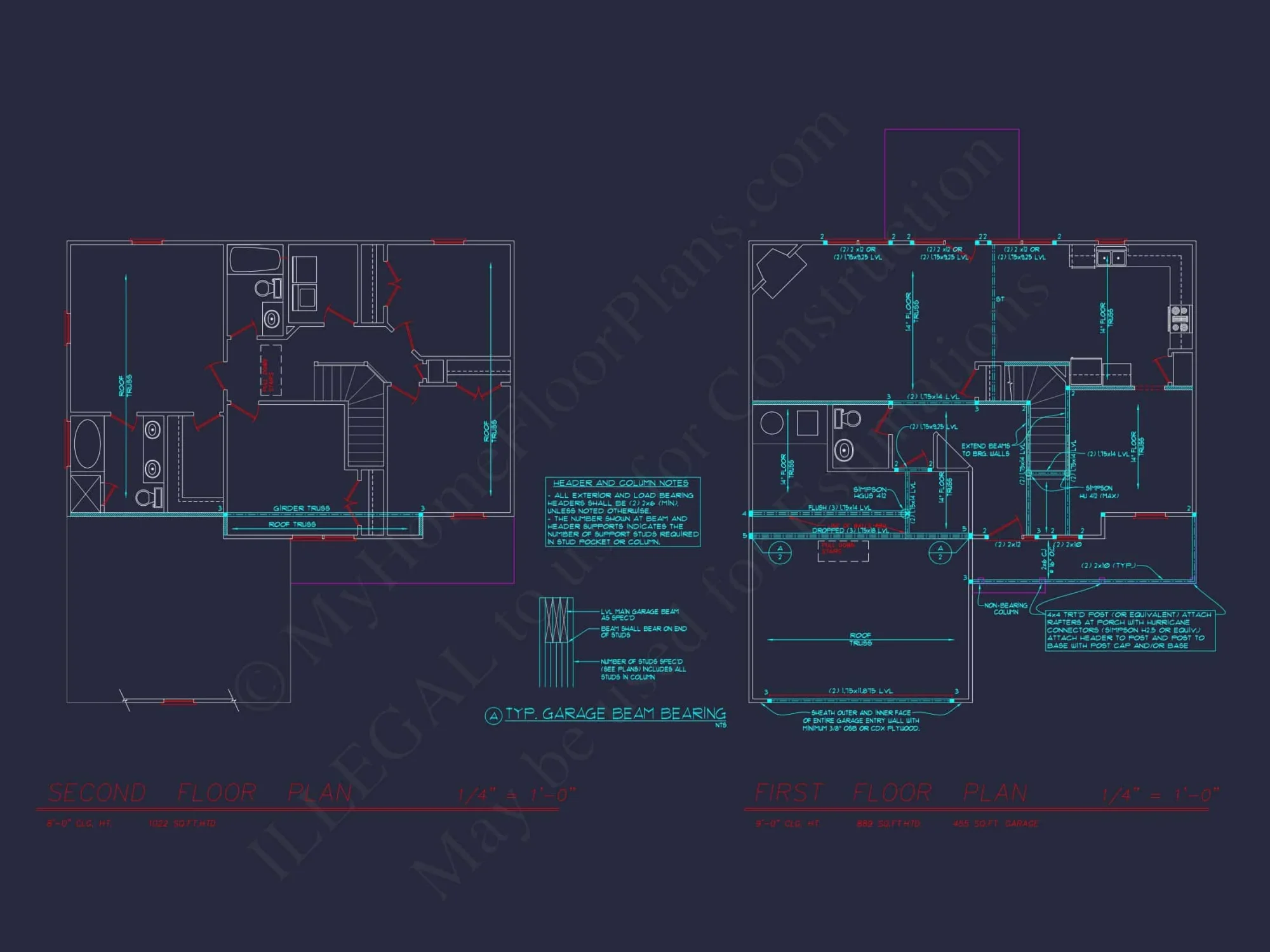 Craftsman house Design with 4 Beds, 2.5 Baths & Open Floor Plan