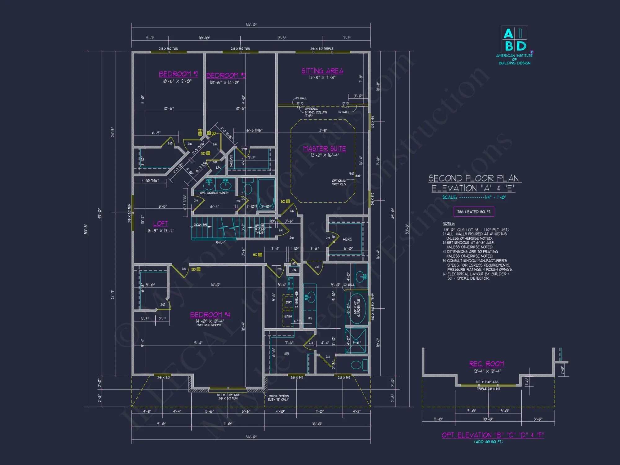 Craftsman house Plan with 4 Bedrooms and 2-Car Garage Designs
