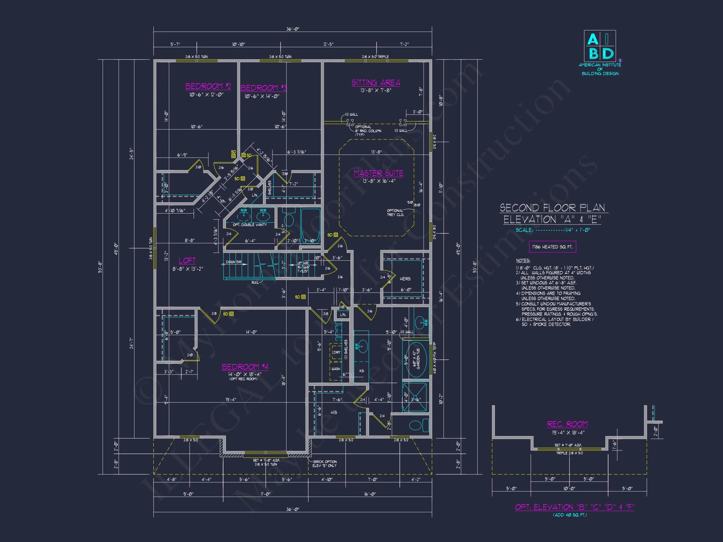 Craftsman house Plan with 4 Bedrooms and 2-Car Garage Designs