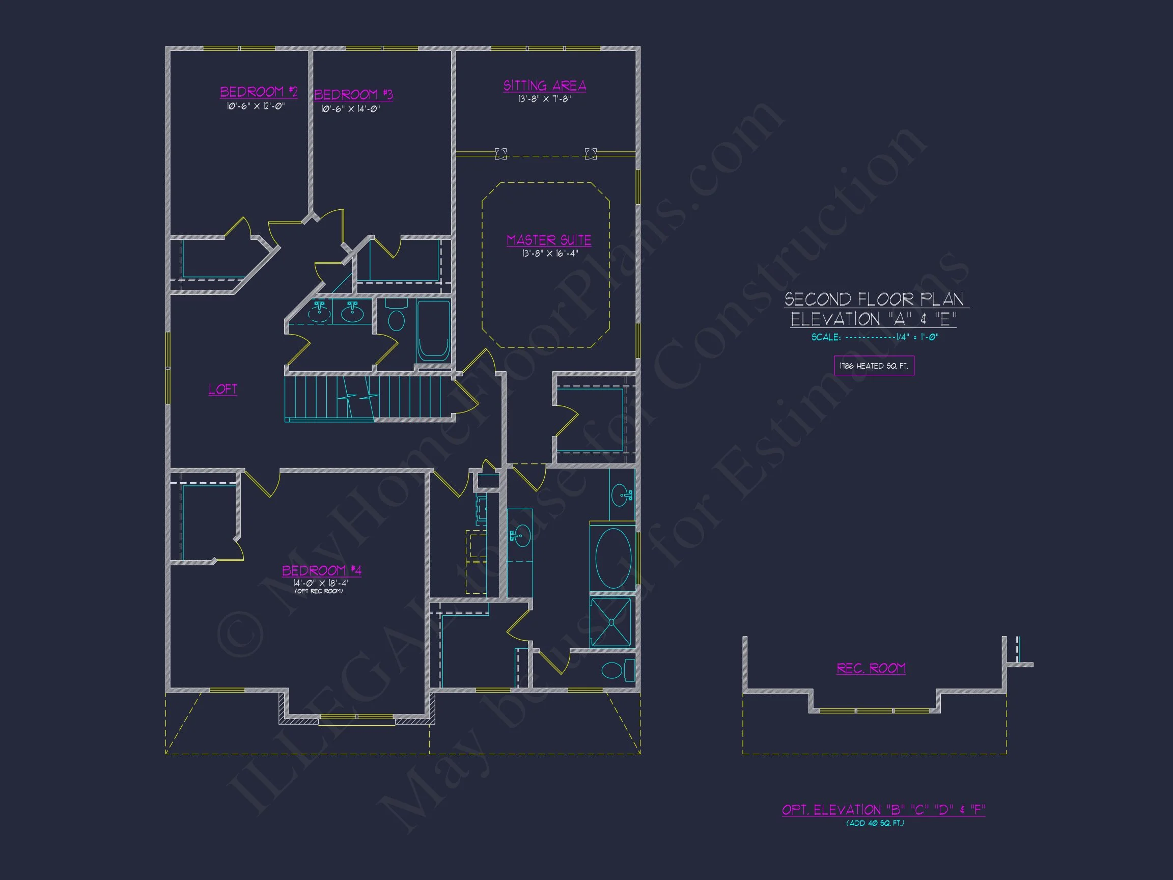 Craftsman house Plan with 4 Bedrooms and 2-Car Garage Designs