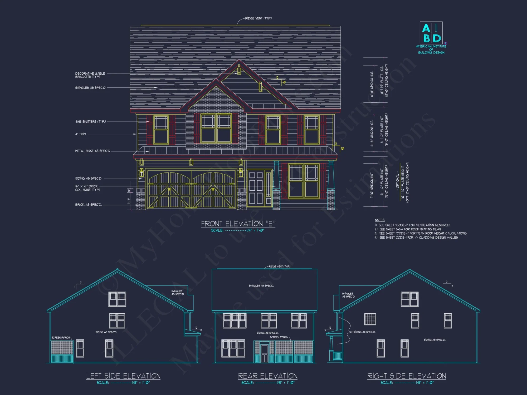 Craftsman house Plan with 4 Bedrooms and 2-Car Garage Designs