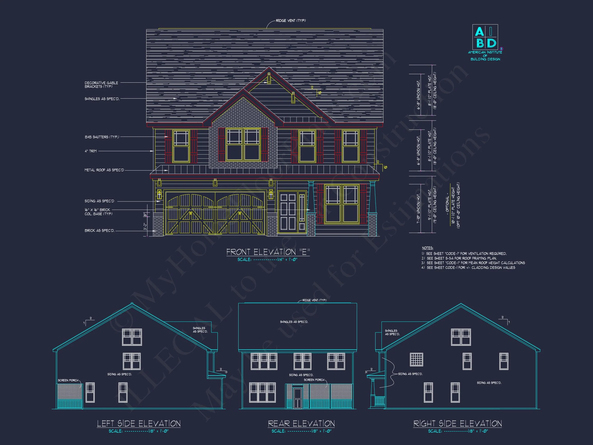 Craftsman house Plan with 4 Bedrooms and 2-Car Garage Designs