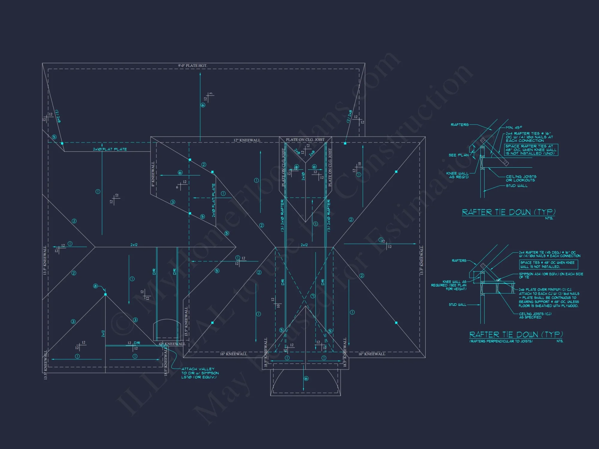 Modern Suburban house Plan with 2 Floors, CAD Designs & More
