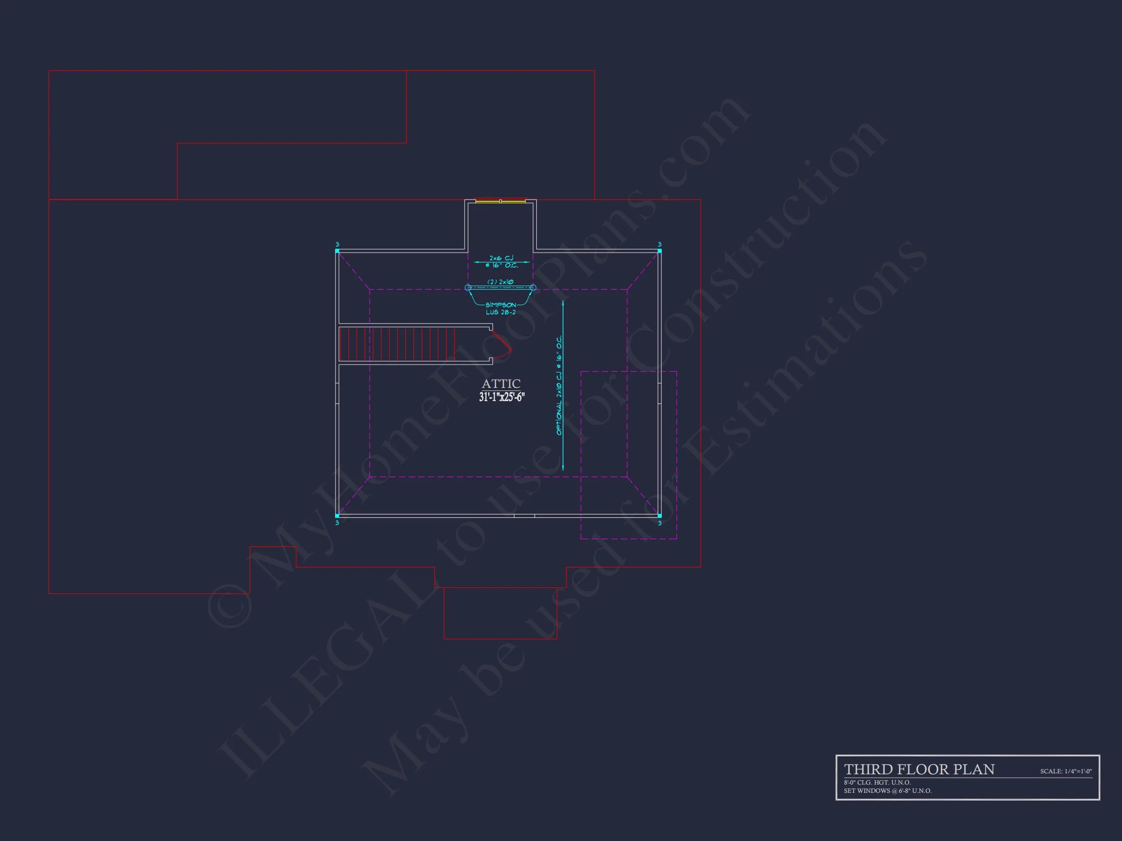 8-1862 HOUSE PLAN -Georgian House Plan - 4-Bed, 3.5-Bath, 3,850 SF 16 Modern Suburban house Plan with 2 Floors, CAD Designs & More