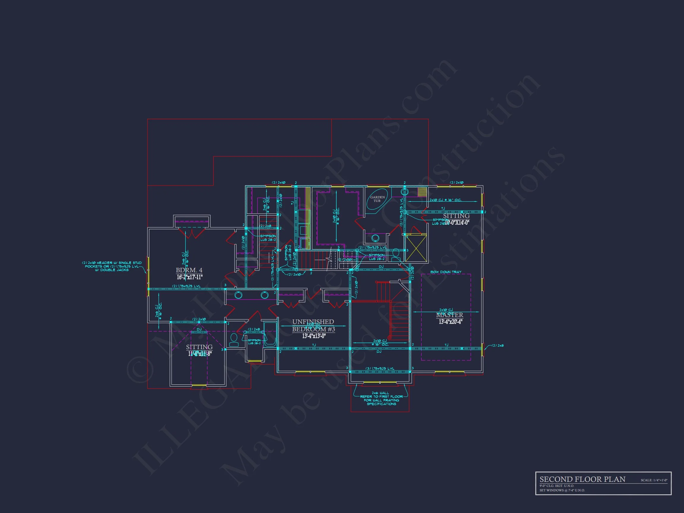 8-1862 HOUSE PLAN -Georgian House Plan - 4-Bed, 3.5-Bath, 3,850 SF 15 Modern Suburban house Plan with 2 Floors, CAD Designs & More