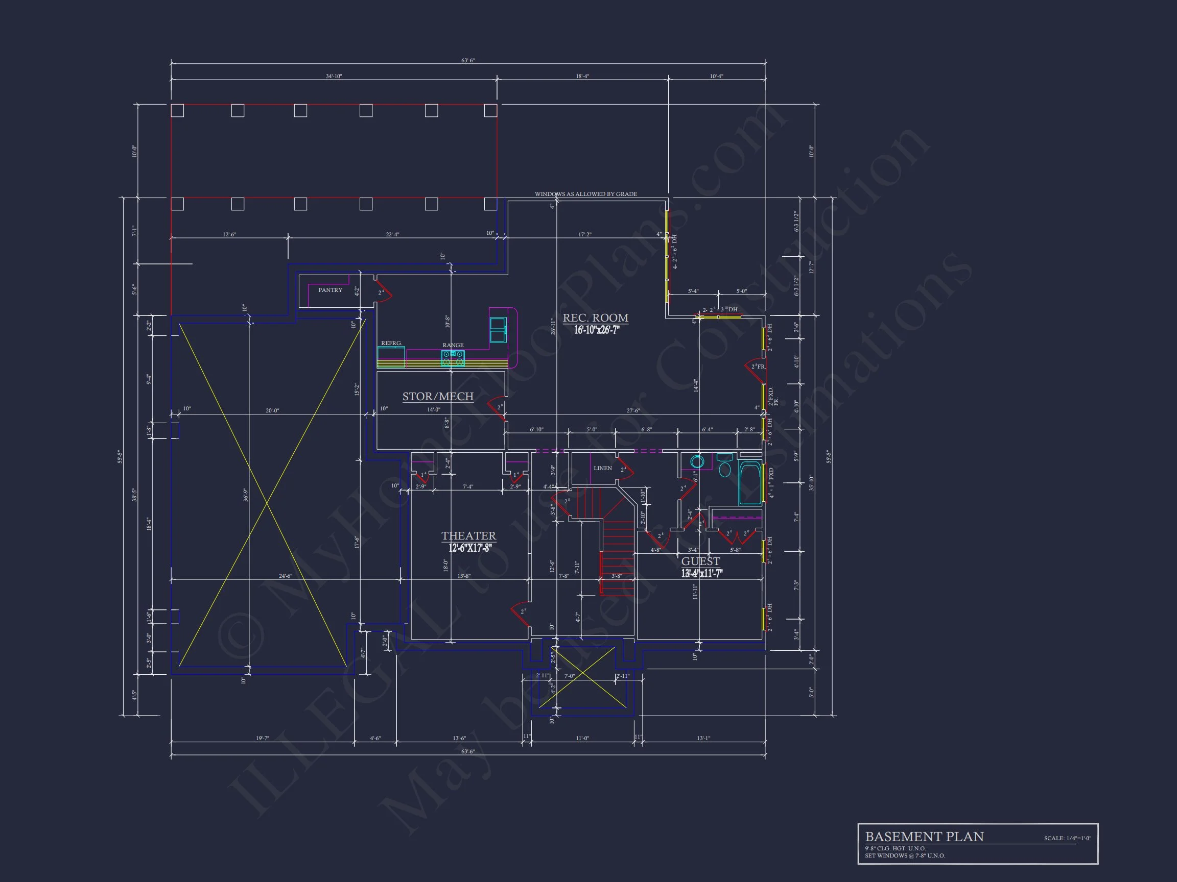 8-1862 HOUSE PLAN -Georgian House Plan - 4-Bed, 3.5-Bath, 3,850 SF 10 Modern Suburban house Plan with 2 Floors, CAD Designs & More