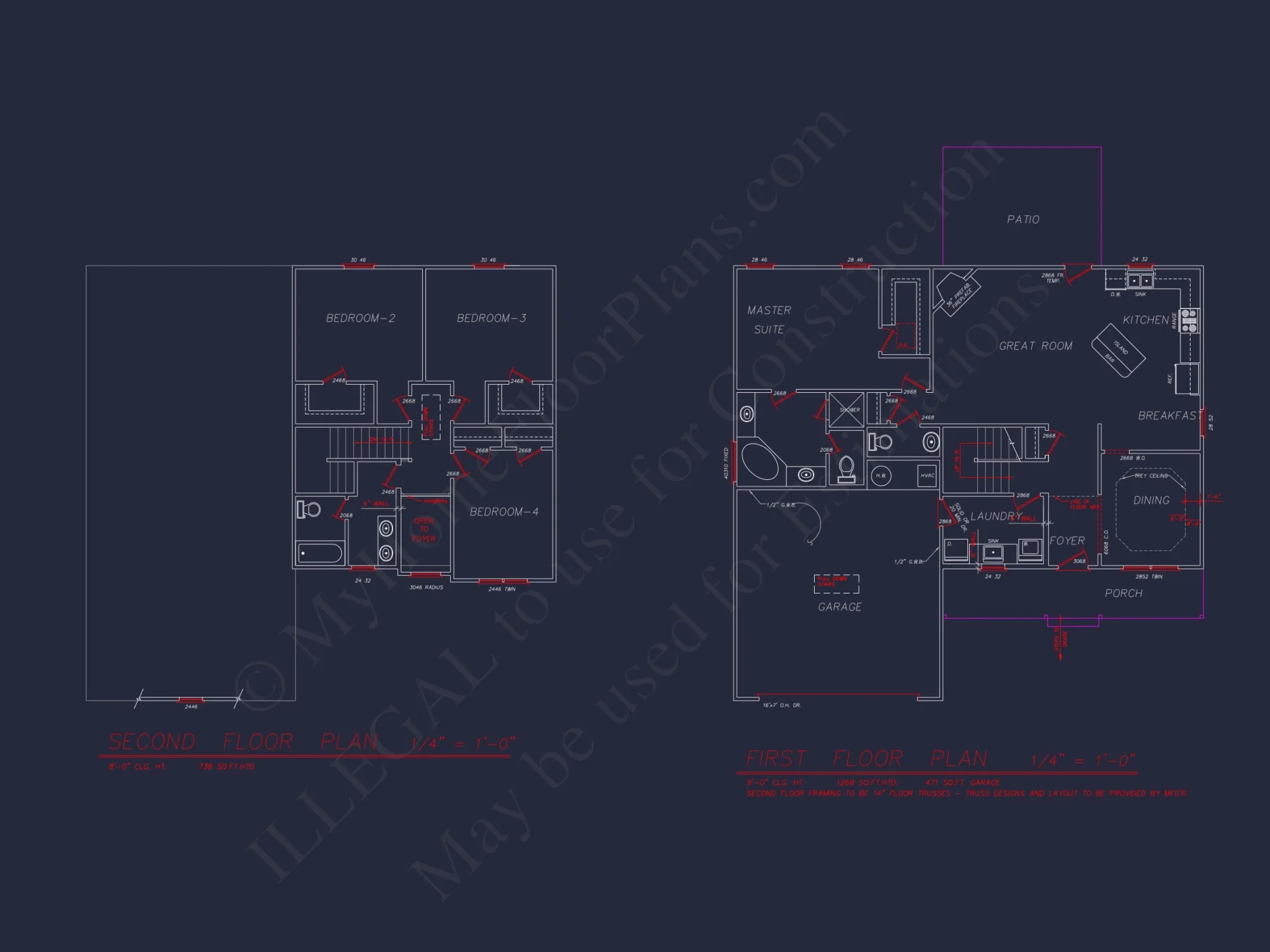 Elegant Two-Story house Plan with 4 Bedrooms & CAD Designs