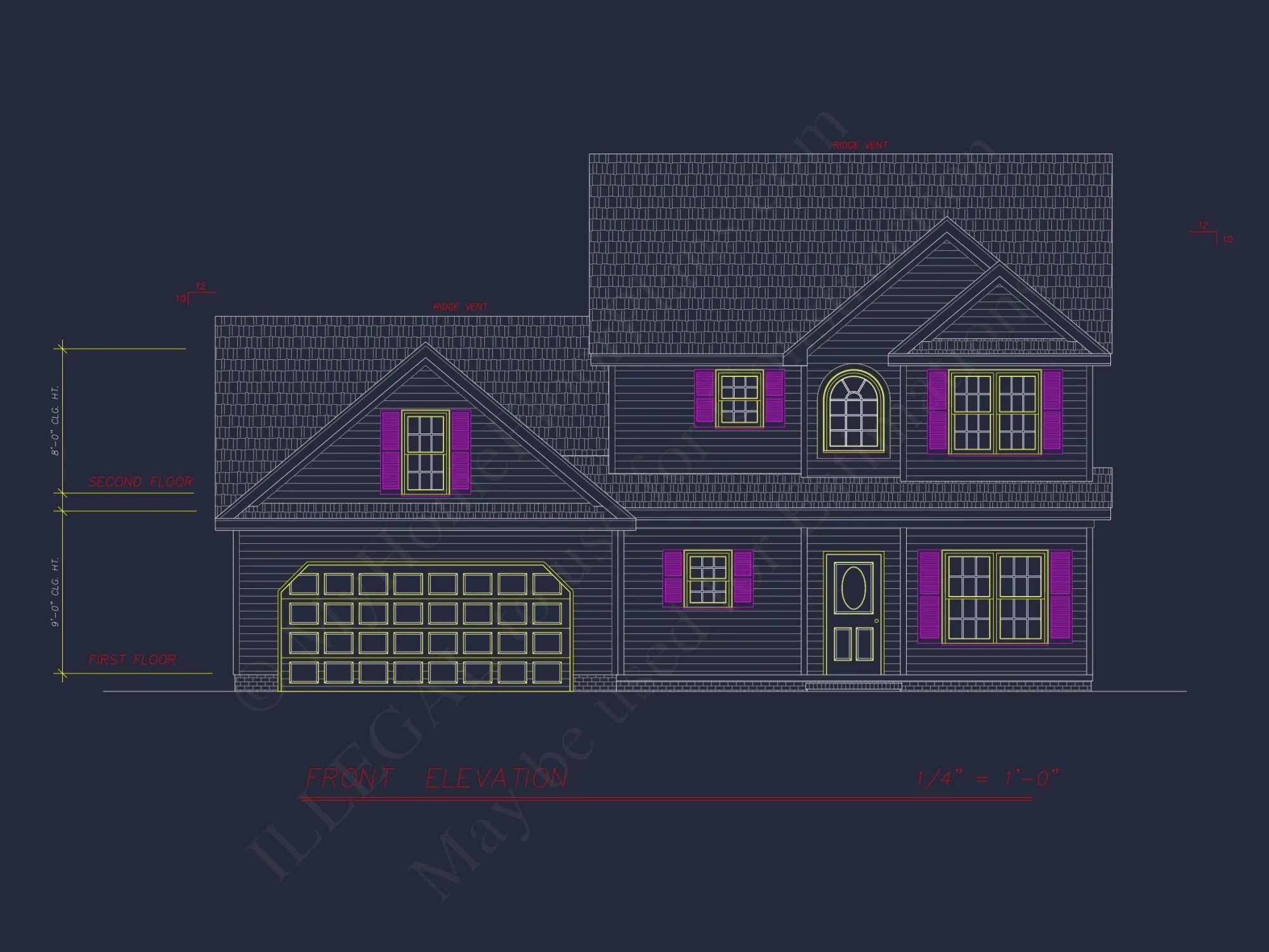 Elegant Two-Story house Plan with 4 Bedrooms & CAD Designs