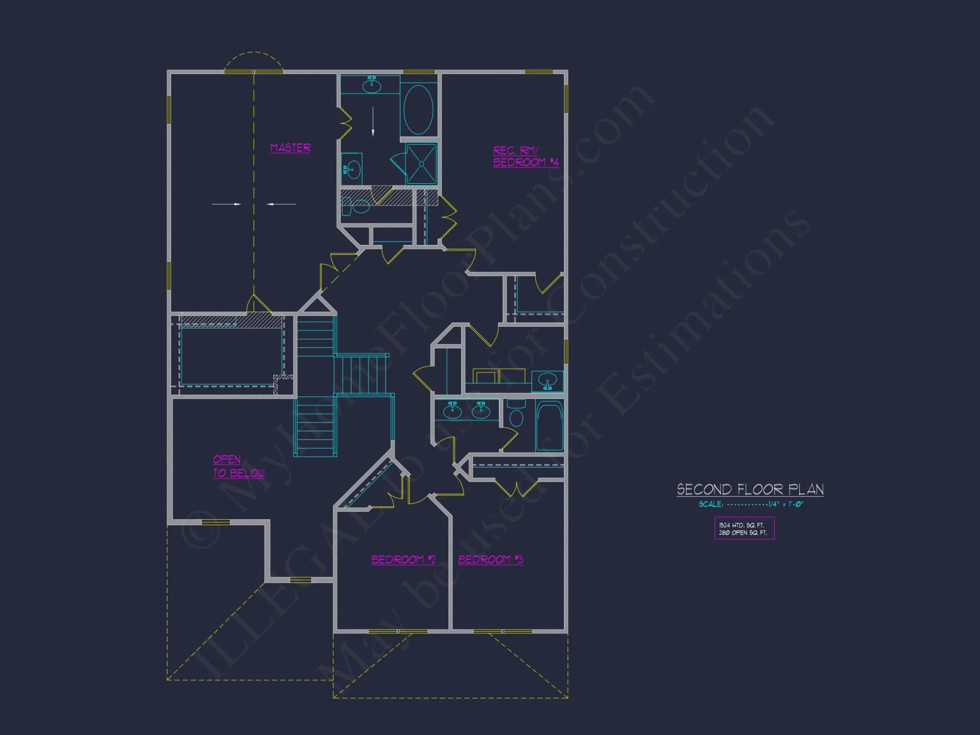 Beautiful 2-Story house Plan with 4 Bedrooms and 2-Car Garage