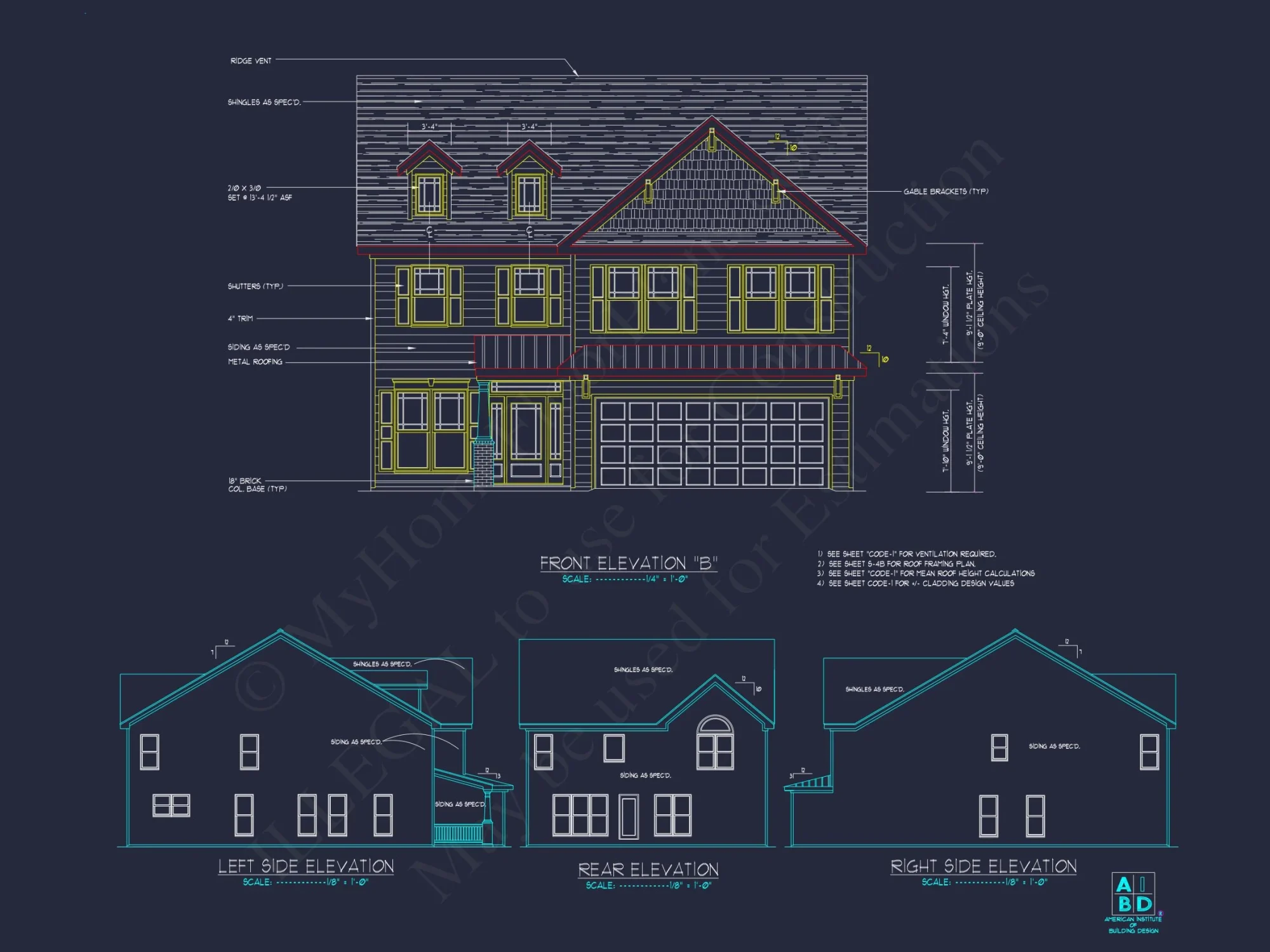 Beautiful 2-Story house Plan with 4 Bedrooms and 2-Car Garage