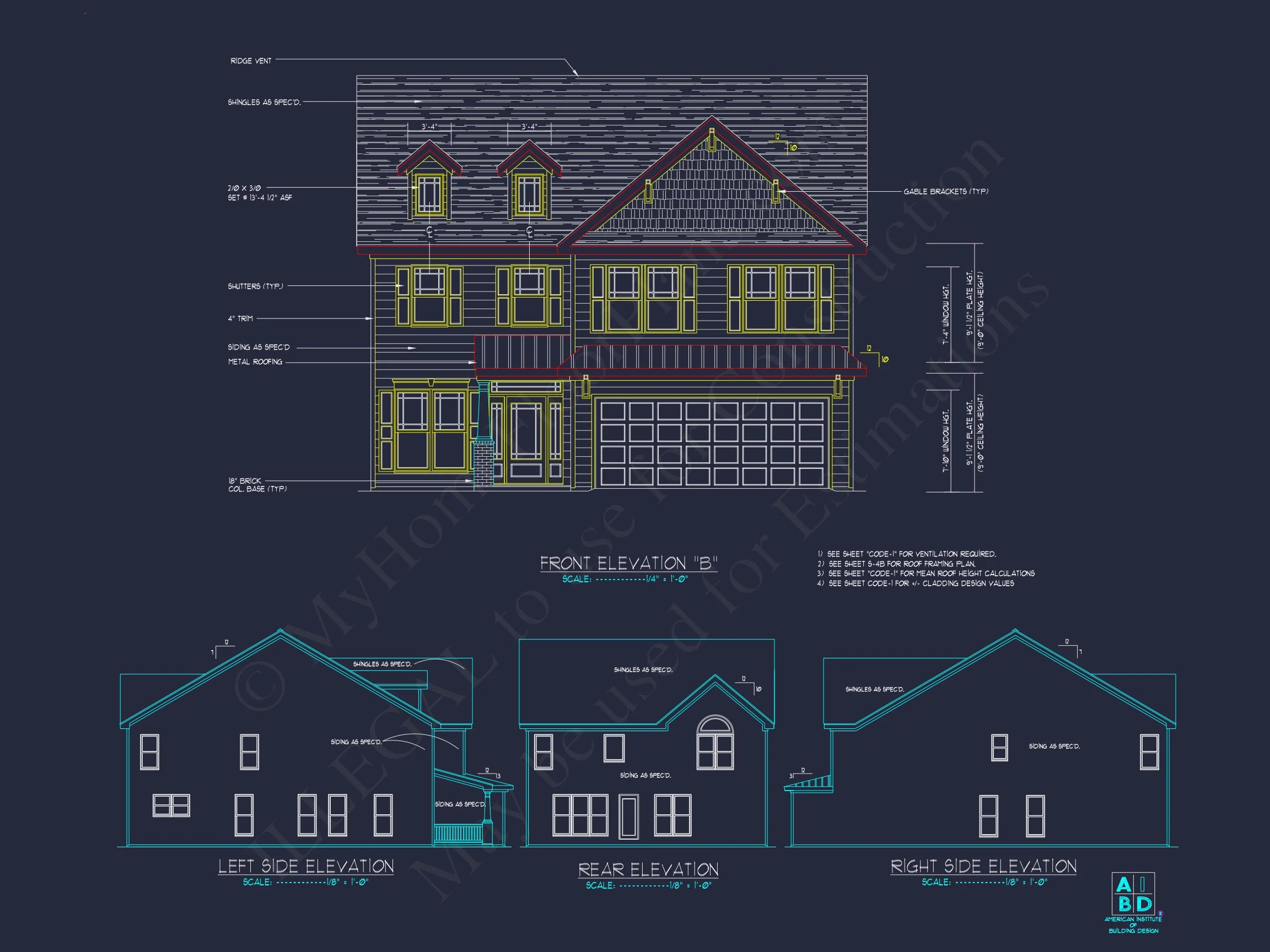 8-1812 HOUSE PLAN -Modern Farmhouse Home Plan - 4-Bed, 2.5-Bath, 2,500 SF 4 Beautiful 2-Story house Plan with 4 Bedrooms and 2-Car Garage