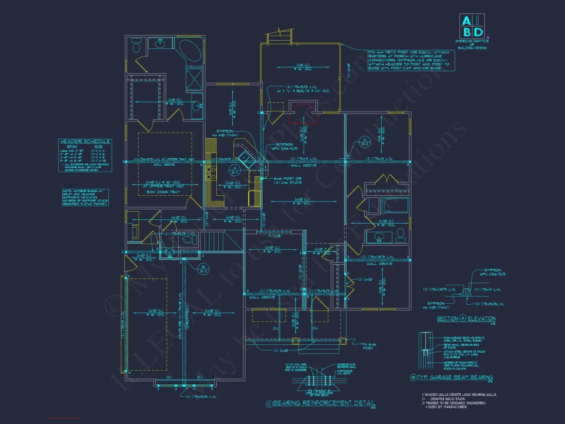 Beautiful CAD house Floor Plan: 2-Story 3-Bedroom Design