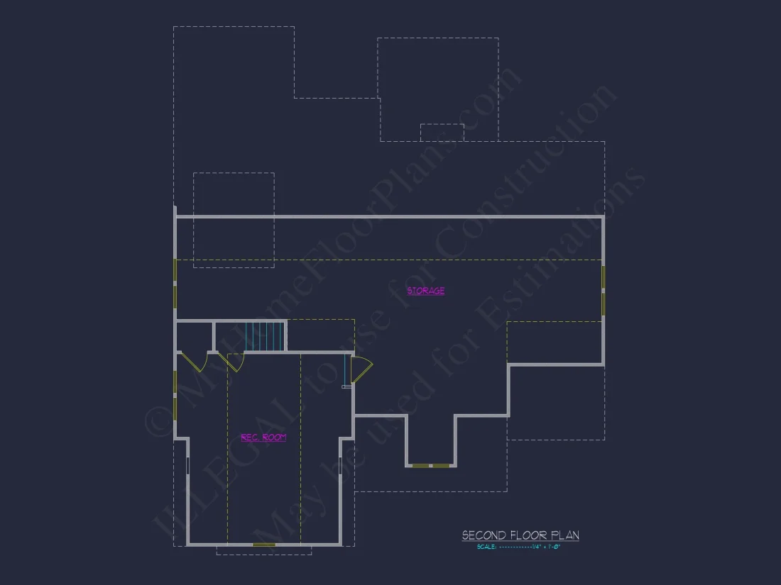 Beautiful CAD house Floor Plan: 2-Story 3-Bedroom Design