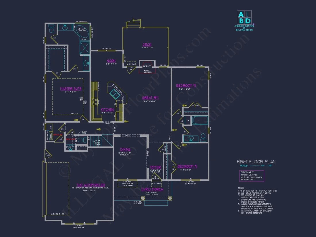 Beautiful CAD house Floor Plan: 2-Story 3-Bedroom Design