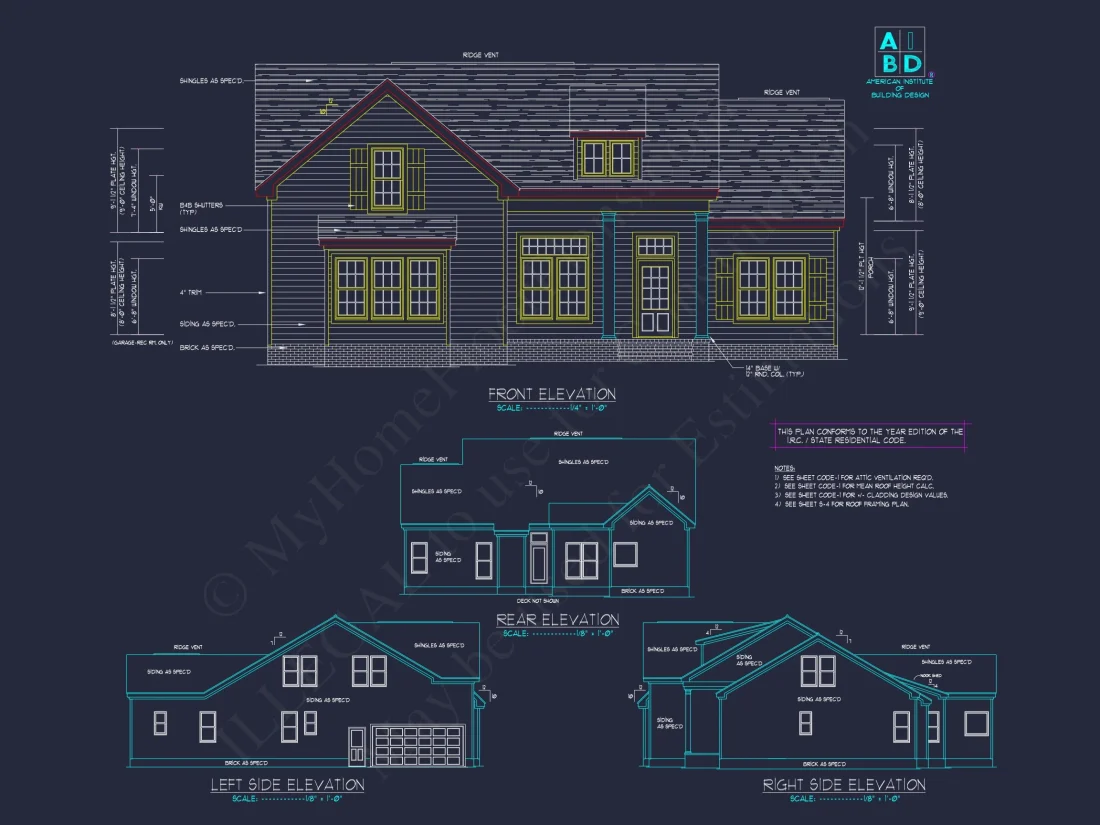 Beautiful CAD house Floor Plan: 2-Story 3-Bedroom Design