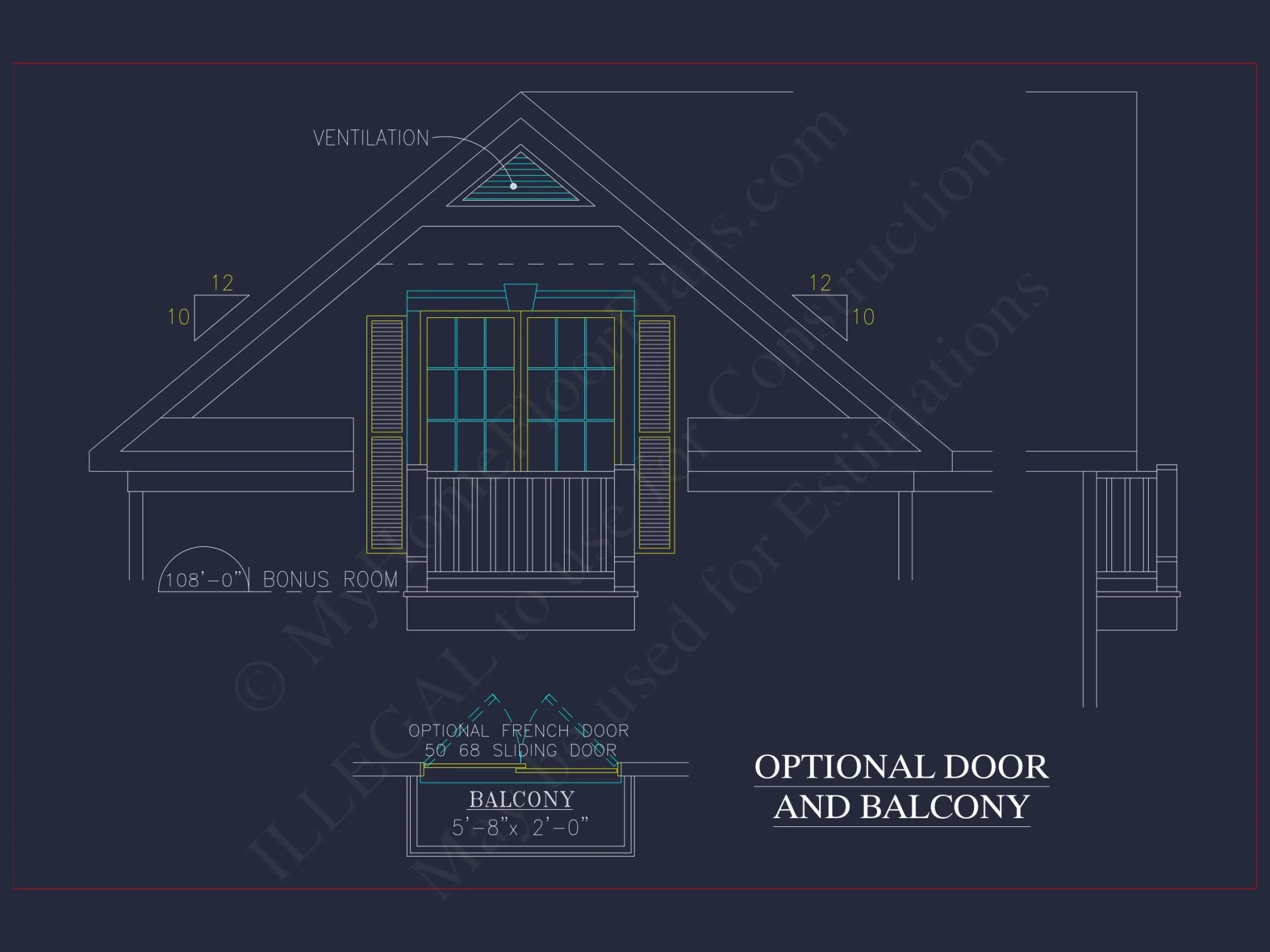 Charming 2-Story house Plan - CAD Blueprint with 3 Bedrooms