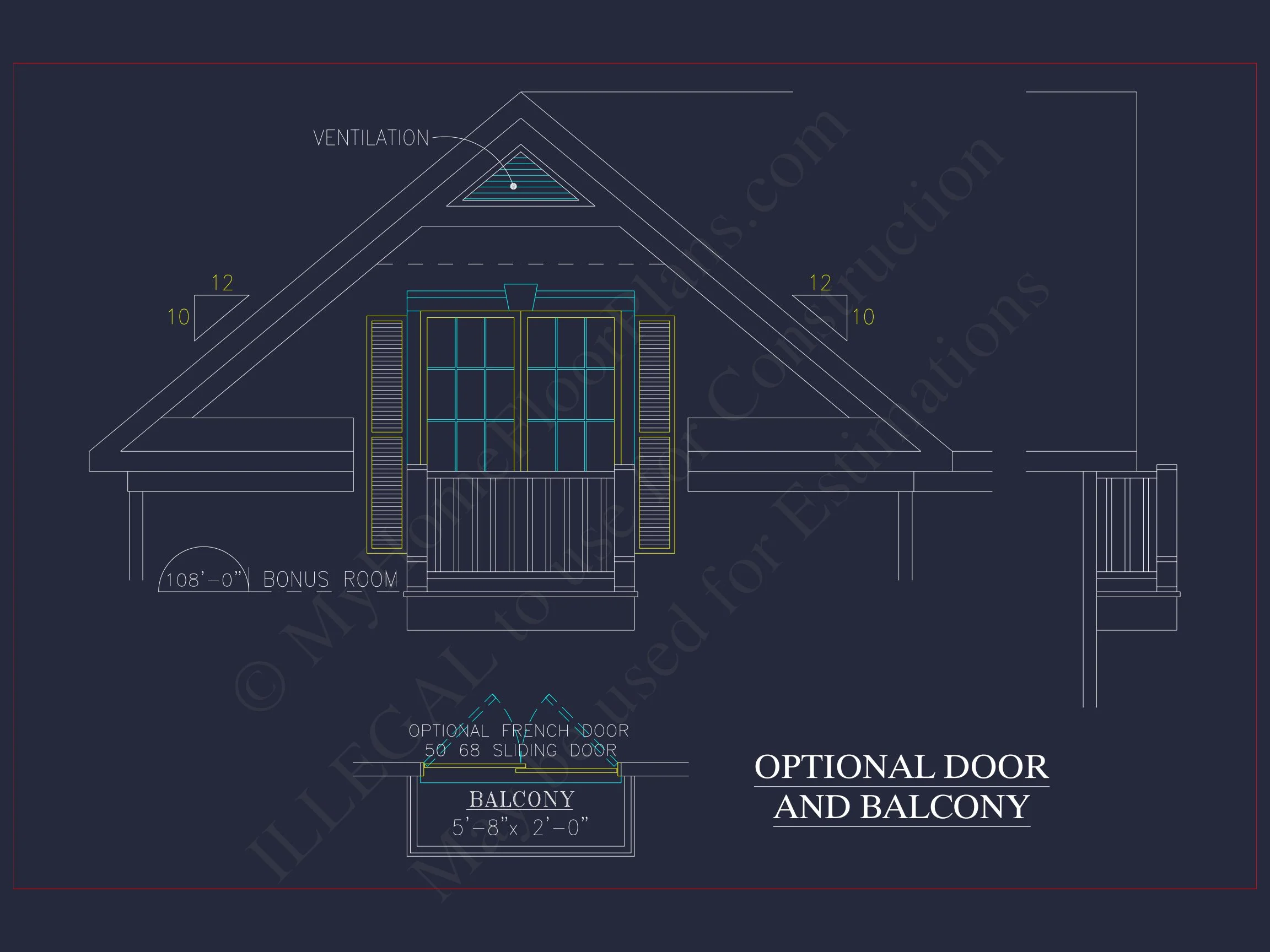 Charming 2-Story house Plan - CAD Blueprint with 3 Bedrooms
