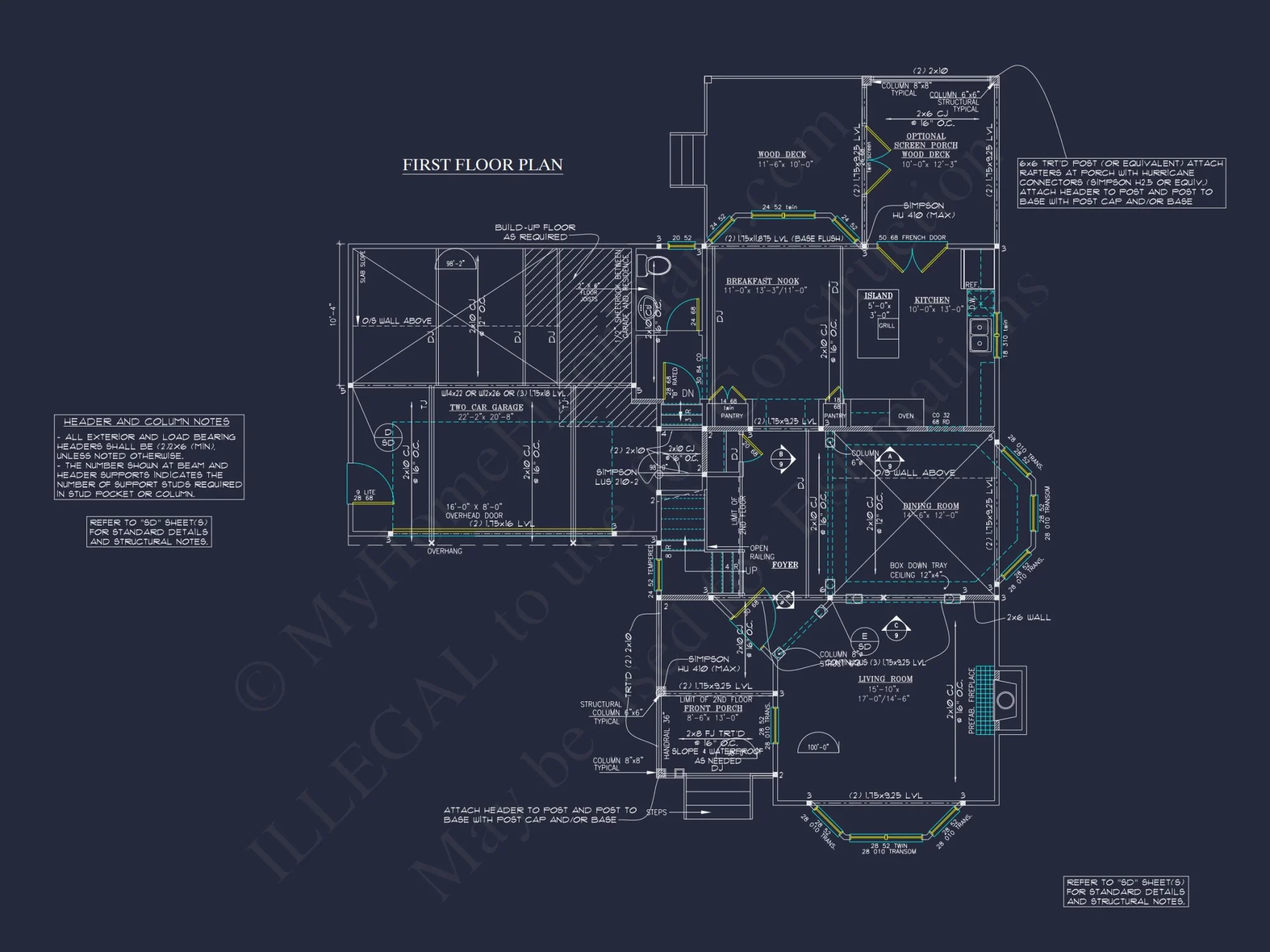 Charming 2-Story house Plan - CAD Blueprint with 3 Bedrooms