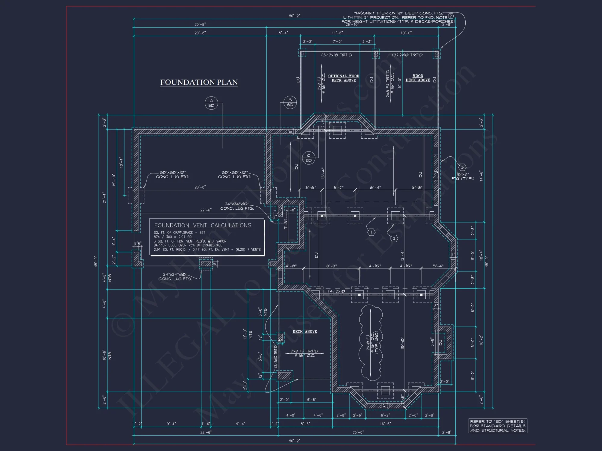 Charming 2-Story house Plan - CAD Blueprint with 3 Bedrooms