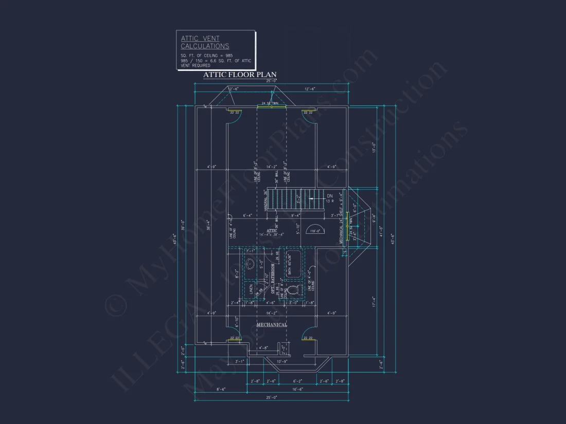 Charming 2-Story house Plan - CAD Blueprint with 3 Bedrooms